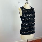J.Crew  Black Lace Tweed Tank Top Photo 1