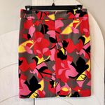 Premise  Floral Abstract Print Skirt Red Pink Yellow Brown Black Artistic Size 10 Photo 6