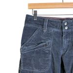 Athleta Velvet Cargo Pants Navy Blue Women's Size 4 Straight Leg Zip Pockets Photo 2