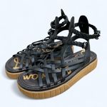 Sam Edelman Black Geana Strappy Platform Gladiator Sandals Women's 9.5 Boho Photo 2