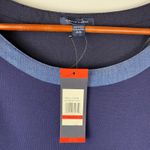 Tommy Hilfiger NEW  Navy Blue Kint Nautical Boatneck Shirt Dress Medium Photo 2