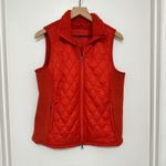 L.L. BEAN | Women's Orange Thinsulate Quilted Sherpa Fleece Lined Vest, M Reg Red Size M Photo 1