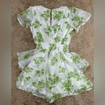 Blush NWOT White and Green Floral Romper size S Photo 2