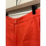 Max Mara Linen Skirt Women's Size 10 Orange Pencil Knee Length Straight Colorful Photo 9