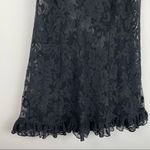 Victoria's Secret Victoria’s Secret Black Floral Lace Slip Dress Medium Ruffle Hem Sexy Lingerie Photo 4