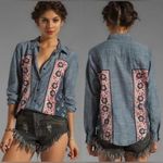 Free People Born Free Bandana
Print Chambray Western Shirt Photo 1