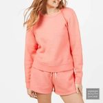 Outerknown Women's Hightide Crew Bright Neon Coral Sweater Large NWT Orange Photo 6