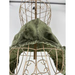 Wilfred Aritzia Wander Green Linen Puff Sleeve Cropped Blouse Size Small Photo 6