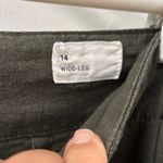 Gap Paper Bag Waist Wide Leg Linen Pants Olive Green Size 14 Minimalist Preppy Photo 4