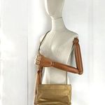 Jones New York NWT  Brushed Gold Leather Clutch Shoulderbag Photo 1