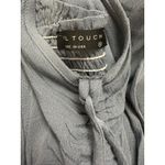 Final Touch WOVEN SOLID FRONT RUCHED ROUND HEMMING MIDI JUMPSUIT.
100% RAYON GAUZE Photo 4