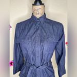 J.Crew  Chambray Belted Dark Wash Shirt Dress Size Extra Small Photo 5