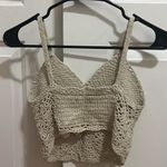 Hollister Beige  crochet cropped tank top! Photo 1