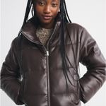 Abercrombie & Fitch Abercrombie Jacket Leather Puffer Photo 1
