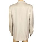 Valerie Stevens 100% Pure Silk, beige blazer with pockets. Size 8. EUC Photo 6