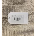 Ellison Sweater Cream Fringe Trim Women’s Large L/S Boutique Boho Knit NWT Photo 7