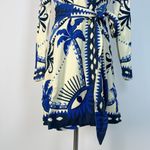 Farm Rio NWT  Anthropologie Long-Sleeve Blazer Dress Blue Size XS Photo 8