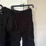 NWT AZ Boutique Black Lace Knit Top & Pant Matching Set size S/M Photo 5