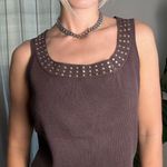 Cable & Gauge  brown with gold studded tank top Photo 6