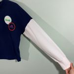 Adidas  X Stella McCartney Space Crew Patchwork Pullover Sweatshirt Size S Photo 4