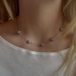 Lia Sophia  silver cluster necklace Photo 0