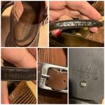 Nine West VINTAGE 1990'S/Y2K "BIDWELL" BROWN LEATHER SLINGBACK BLOCK HEELS (10) Photo 11