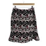 VINTAGE Y2K Drama Women’s Silk Geometric Skirt in Black/White/Pink Size 8 Black Photo 2