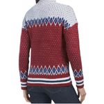 Telluride Fair Isle Snowflake red, white, blue, mock neck sweater, Sz M Size M Photo 1