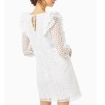 Lilly Pulitzer Primm Dress in Resort White Petite Sand Dollar Eyelet Size Large Photo 4
