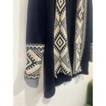 Ralph Lauren Women’s Polo  Western Preppy Long Open Cardigan Navy Beige Medium Photo 2