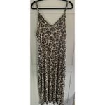 Zenana Outfitters Leopard Print V Neck Soft Microfiber Cami Maxi Dress Pockets Women’s 2X Photo 1