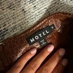 Motel Brown Alligator Skin Skirt Photo 1