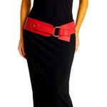 Gap Y2k leather low rise coquette red loop belt boho spring leather classic Photo 0