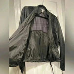 Forever 21  Women Black Mesh Lightweight Zip Front High Neck Track Jacket Size S Photo 14