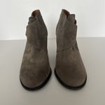 Lucky Brand Ankle Boot Women 10 Mickie Gray Suede Round Toe Shootie Bohemian Photo 1