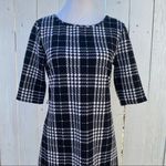Tacera  Houndstooth Black & White midi Dress Size Large Photo 3
