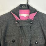 Diane Von Furstenberg  El Dorado Grey Button Up Wool Blend Pea Coat Jacket Size 4 Photo 4