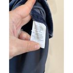 Madewell  Velvet Short Sleeve Crew Top Soft Touch Holiday Party Navy Blue M Photo 4