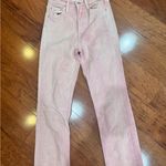 MOTHER Denim High Waisted Rider Flood 24 Into the Midst Pink Photo 1