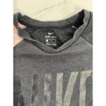 Nike Dri Fit Pullover Sweater Pink/Gray Colorblock SpellOut Fleece Womens Medium Photo 2