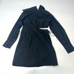 MINKPINK Allegra Twist Shirtdress in Black Large Photo 5