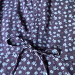 Monteau  Ruffle Sleeve V Neck Cinched Bodice Purple Floral Mini Dress Size Medium Photo 1