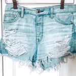 American Eagle Outfitters Distressed Shorts Blue Size 0 Photo 0