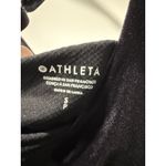 Athleta Women’s Elation V-Neck Velvet Crop Top Cup A-C In Black Size S Small Photo 2