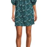 Band of the Free Mallory Teal Floral Babydoll Mini Dress | Size XS Green Photo 0