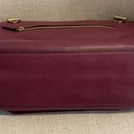 Tory Burch Priscilla gold chain plum leather shoulder bag handbag push lock Photo 10
