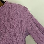 J Jill lilac chenille cable knit Crewneck plush sweater size XSp petite Purple Photo 7