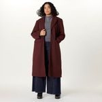 The Drop Liam Oversized Long Wool Blend Coat Decadent Chocolate 3X Brown Photo 2