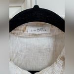 Little Lies Crinkle Dye Tie Waist Shirt Midi Dress Size Medium White Photo 3