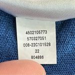 Chico's Chico’s 100% Linen Blue Stretch Henley Short Sleeves Tee, Sz Large Photo 9